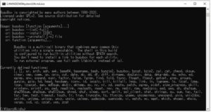 Windowsでlinuxコマンドを実行できるツールbusybox